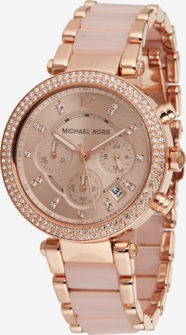 Michael Kors Analog klokke 'PARKER' i bronse: forside