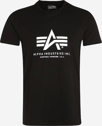 ALPHA INDUSTRIES Póló - fekete: elől