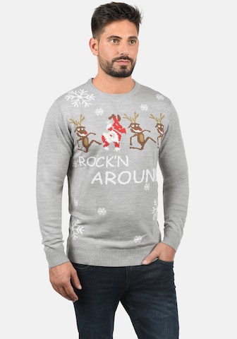 BLEND Trui 'Rudolph' in Grijs: voorkant