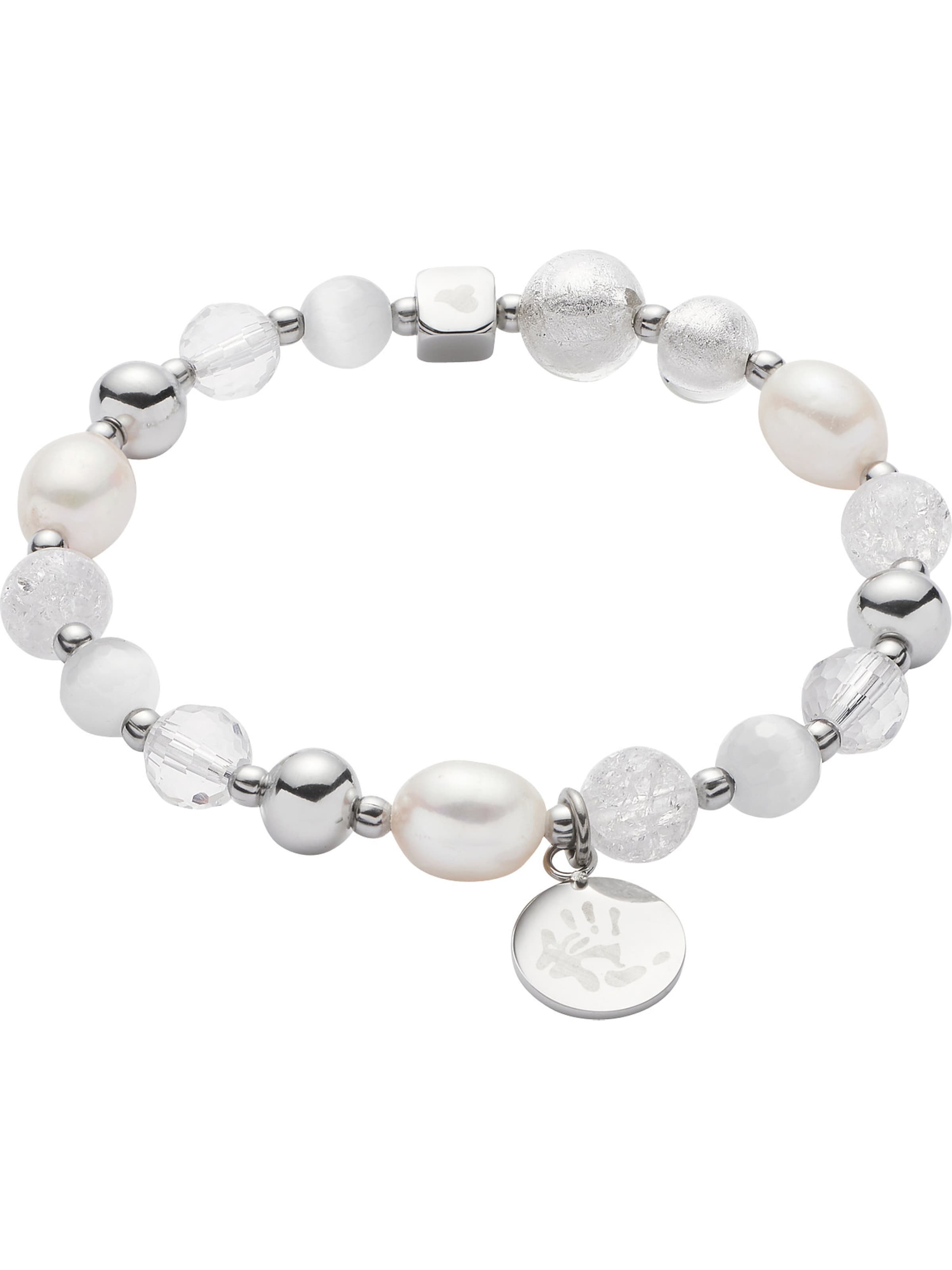 LEONARDO Armband in Weiß: Vorderseite