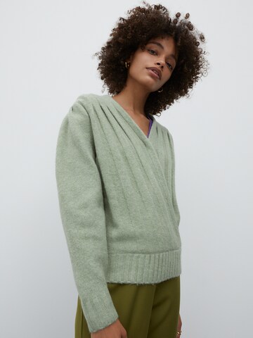 Pullover 'Enie' di EDITED in verde: frontale