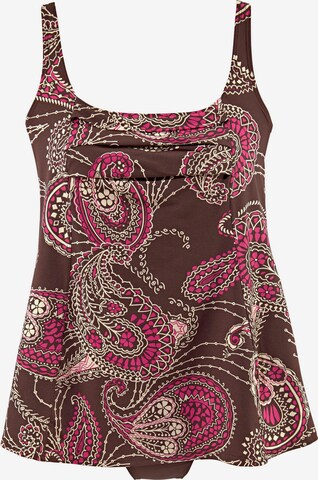 LASCANA Swimsuit Dress in Brown: front