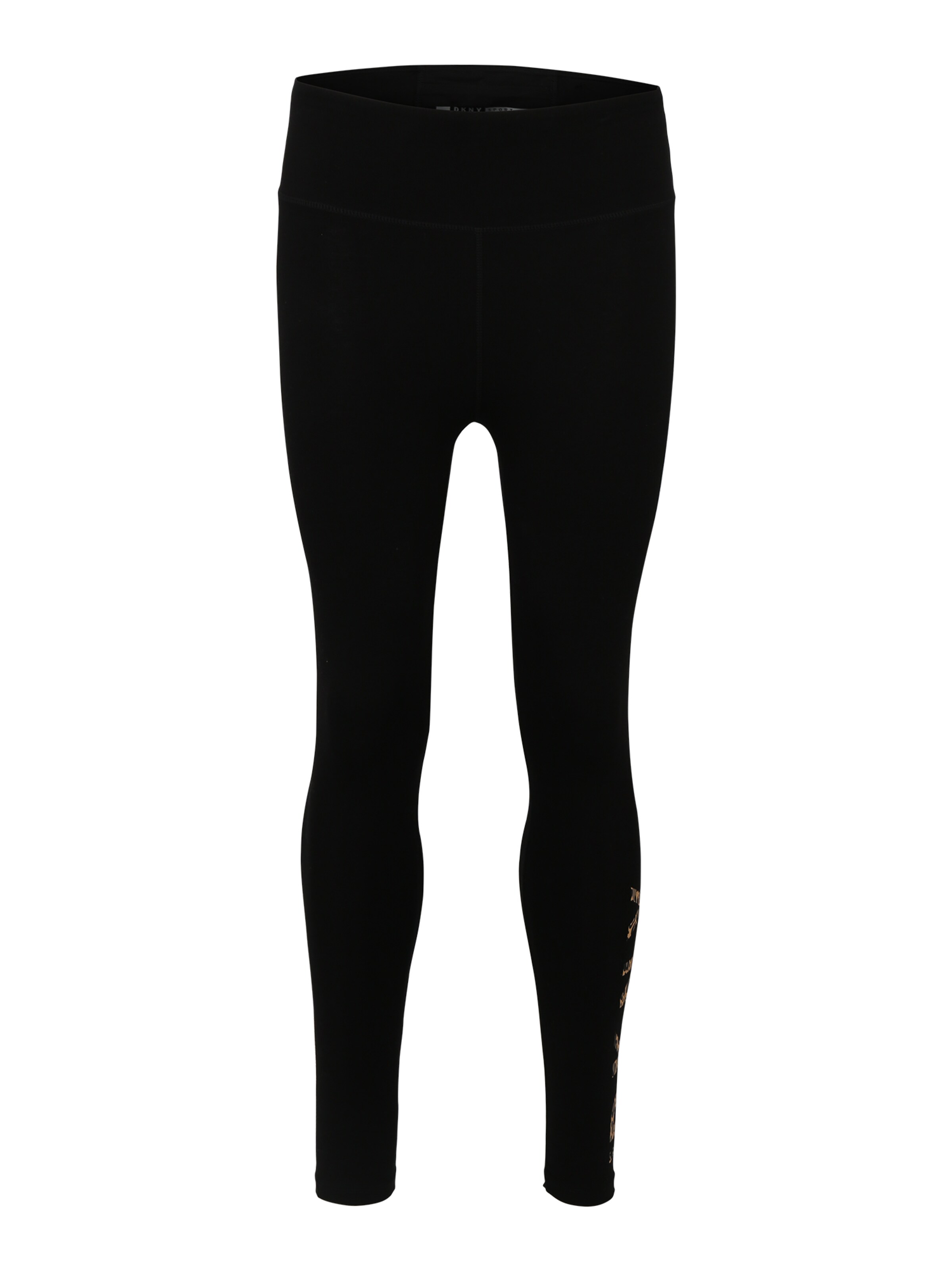 DKNY Sport - Sportbroek 'HIGH WAIST 78 LENGTH LOGO LEGGING' in de kleur Zwart
