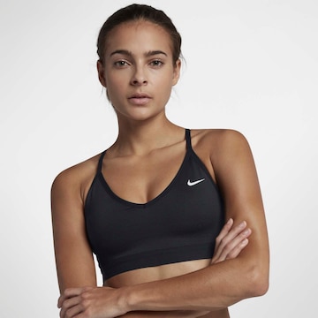 NIKE Regular Спортен сутиен 'Indy' в черно: отпред