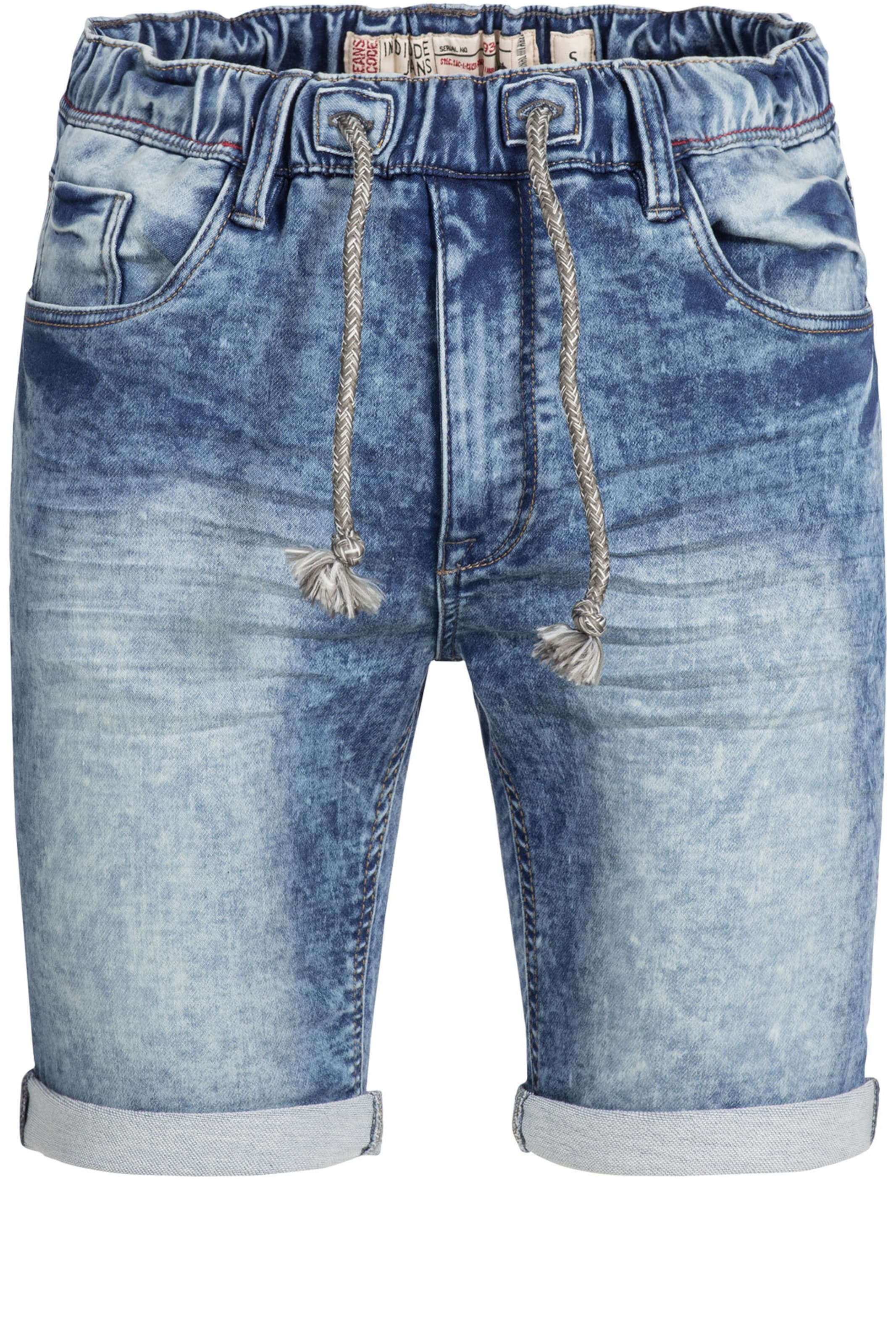 INDICODE JEANS Slim fit Pants 'Kadin Shorts' in Blue: front