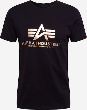 ALPHA INDUSTRIES T-Shirt in Schwarz: predná strana