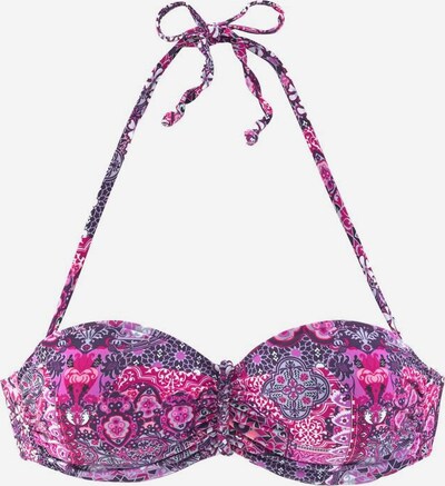 BUFFALO Hauts de bikini 'Happy' en aubergine / rose / rose, Vue avec produit