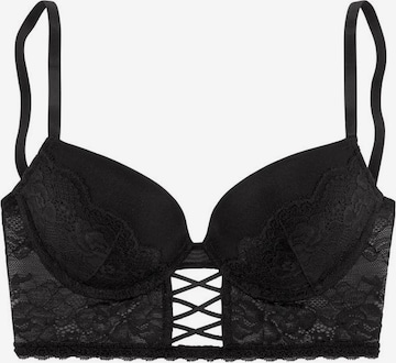 LASCANA Push-up Bra in Black: front