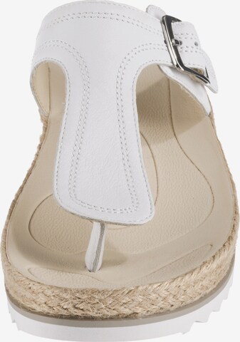 GABOR T-Bar Sandals in White