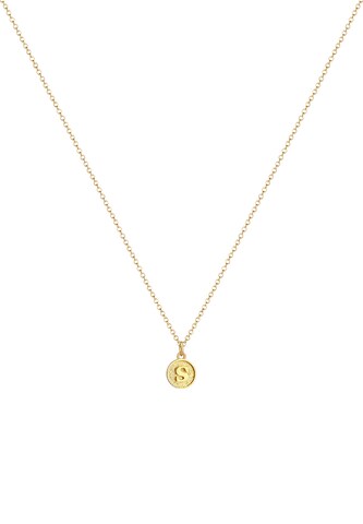 ELLI Halskette 'Buchstabe - S' in Gold
