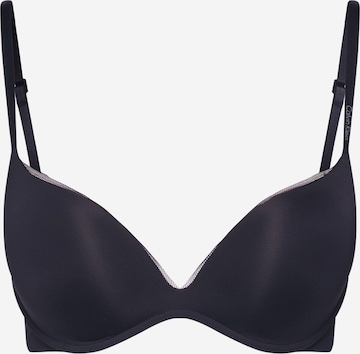 Push-up Sutien 'Plunge' de la Calvin Klein Underwear pe negru: față