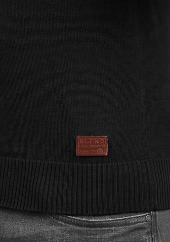 BLEND Strickpullover 'Lasse' in Schwarz