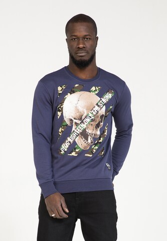 Sweat-shirt PLUS EIGHTEEN en violet : devant