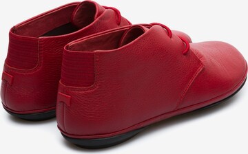 CAMPER Lace-Up Ankle Boots in Red