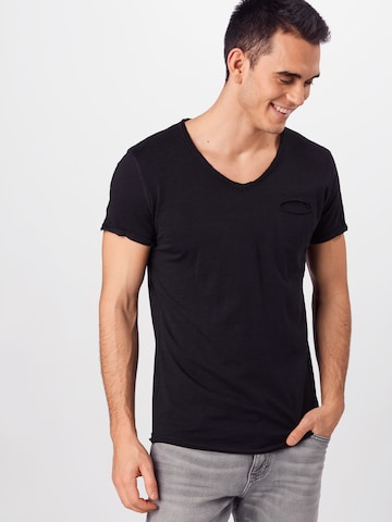 Key Largo Shirt 'Soda' in Black: front