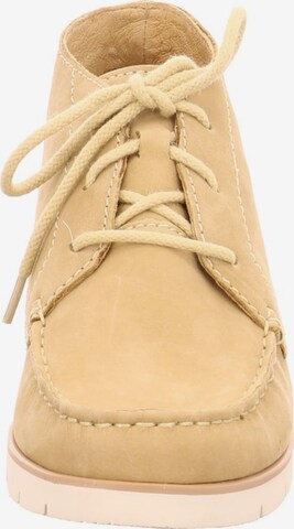 GABOR Lace-Up Ankle Boots in Beige