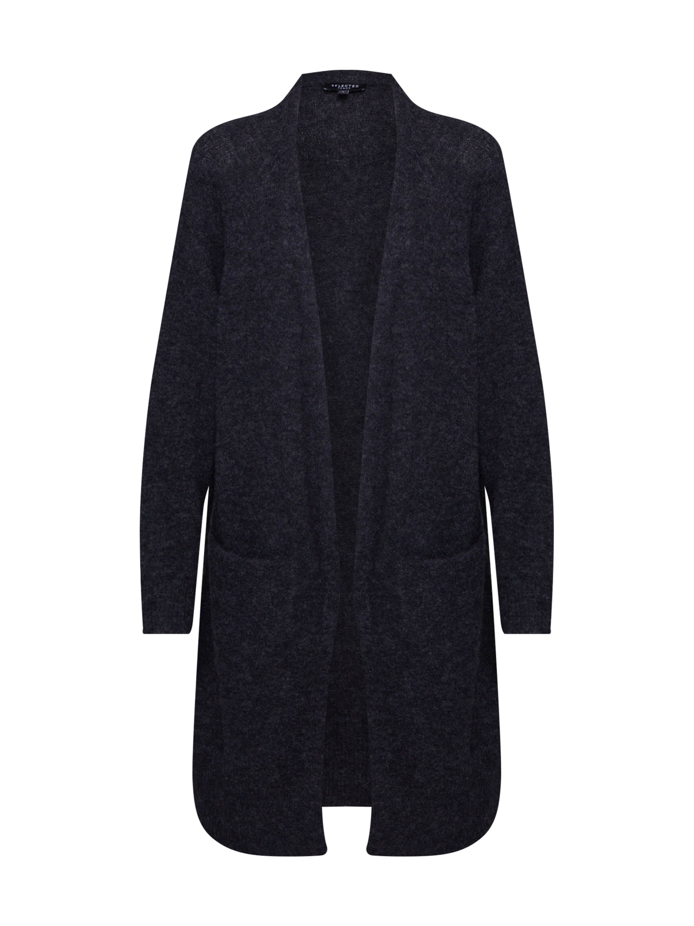 SELECTED FEMME - Gebreid vest 'LANNA' in de kleur Donkergrijs