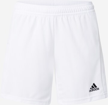 ADIDAS SPORTSWEAR Regular Workout Pants in White: front