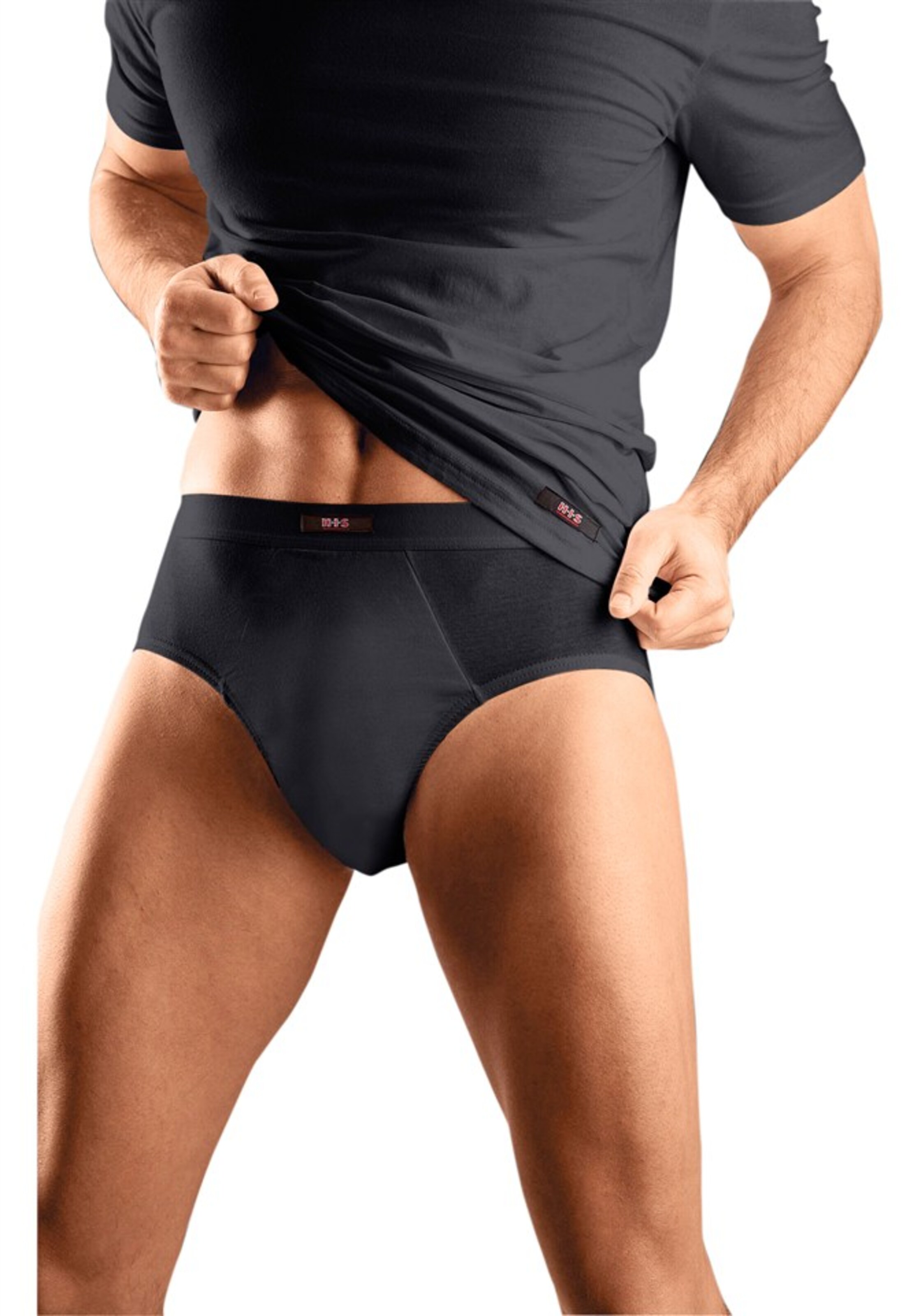 H.I.S Slip in Black: front