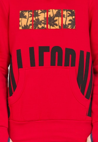 Sweat-shirt PLUS EIGHTEEN en rouge