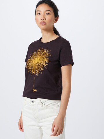 T-shirt 'Blowball' Iriedaily en marron : devant