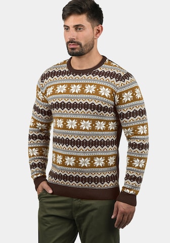 !Solid Sweater 'Winno' in Brown: front