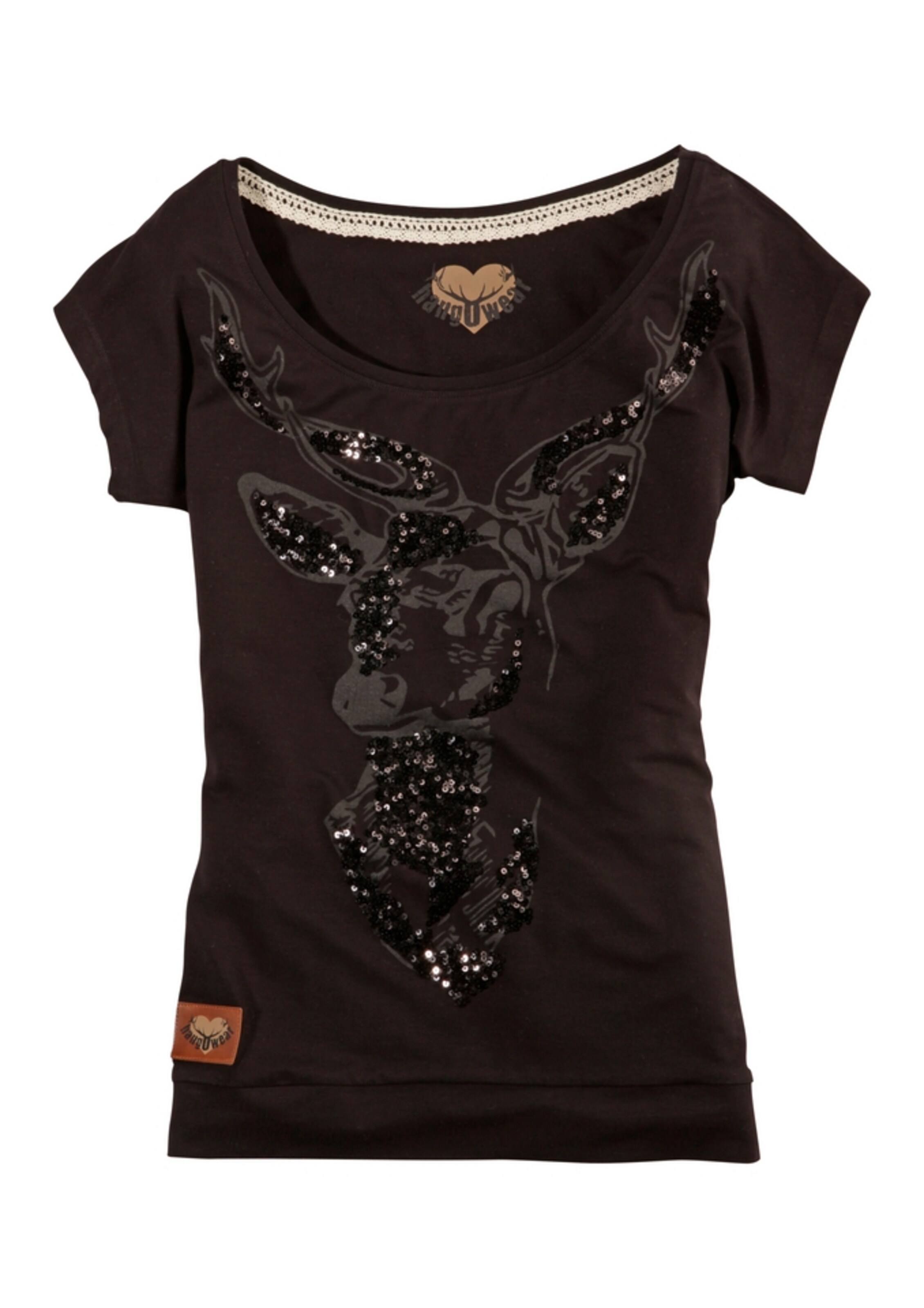 MARJO - Trachtenshirt in schwarz