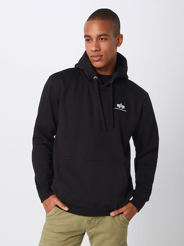 ALPHA INDUSTRIES Regular Fit Sweatshirt in Schwarz: predná strana