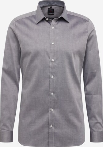 Coupe slim Chemise business 'Level 5' OLYMP en gris : devant