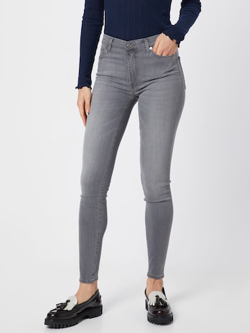 7 for all mankind Skinny Jeans 'HW SKINNY SLIM ILLUSION LUXE BLISS' in Grey: front