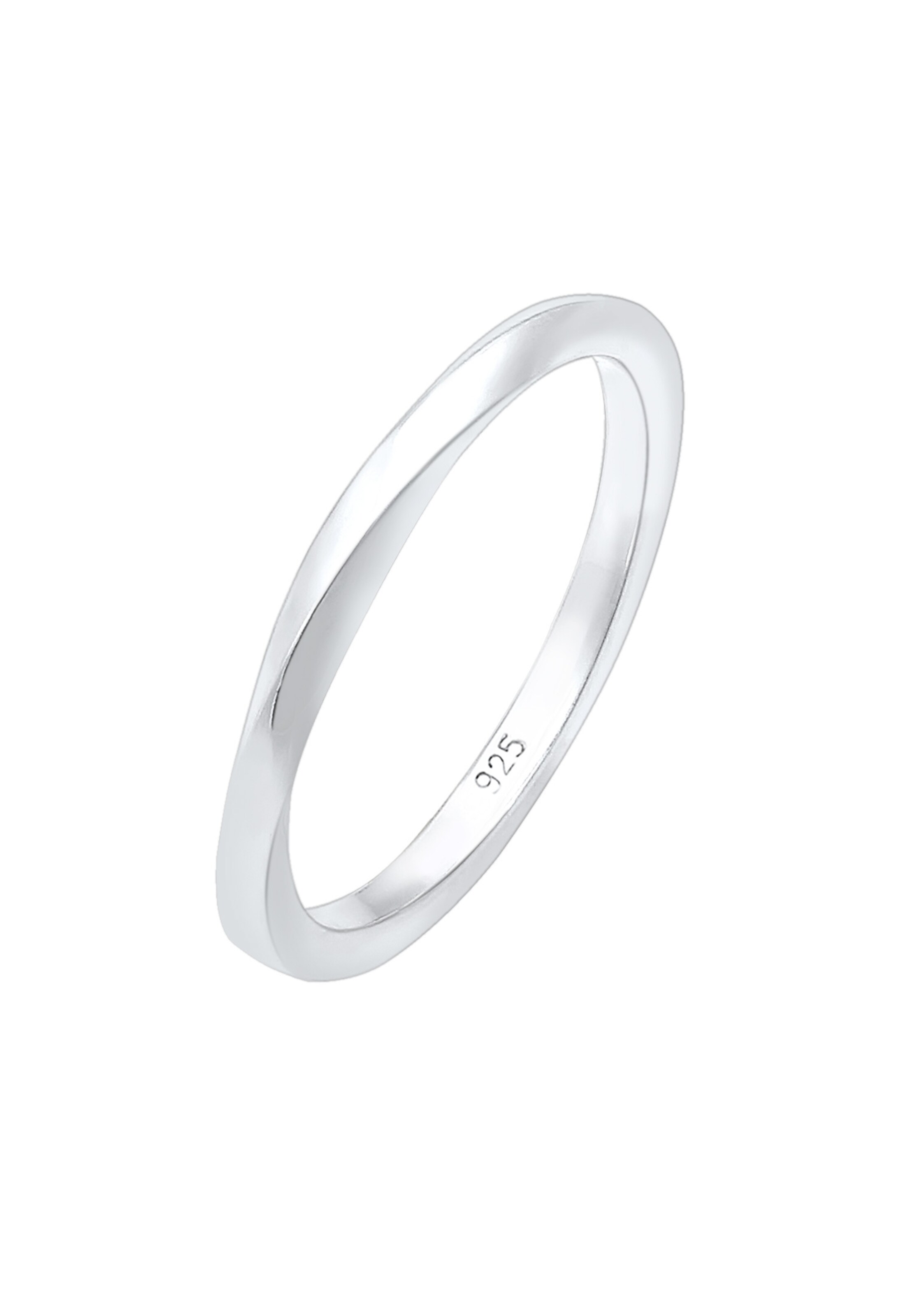 ELLI Ring 'Twisted' in Silver: front