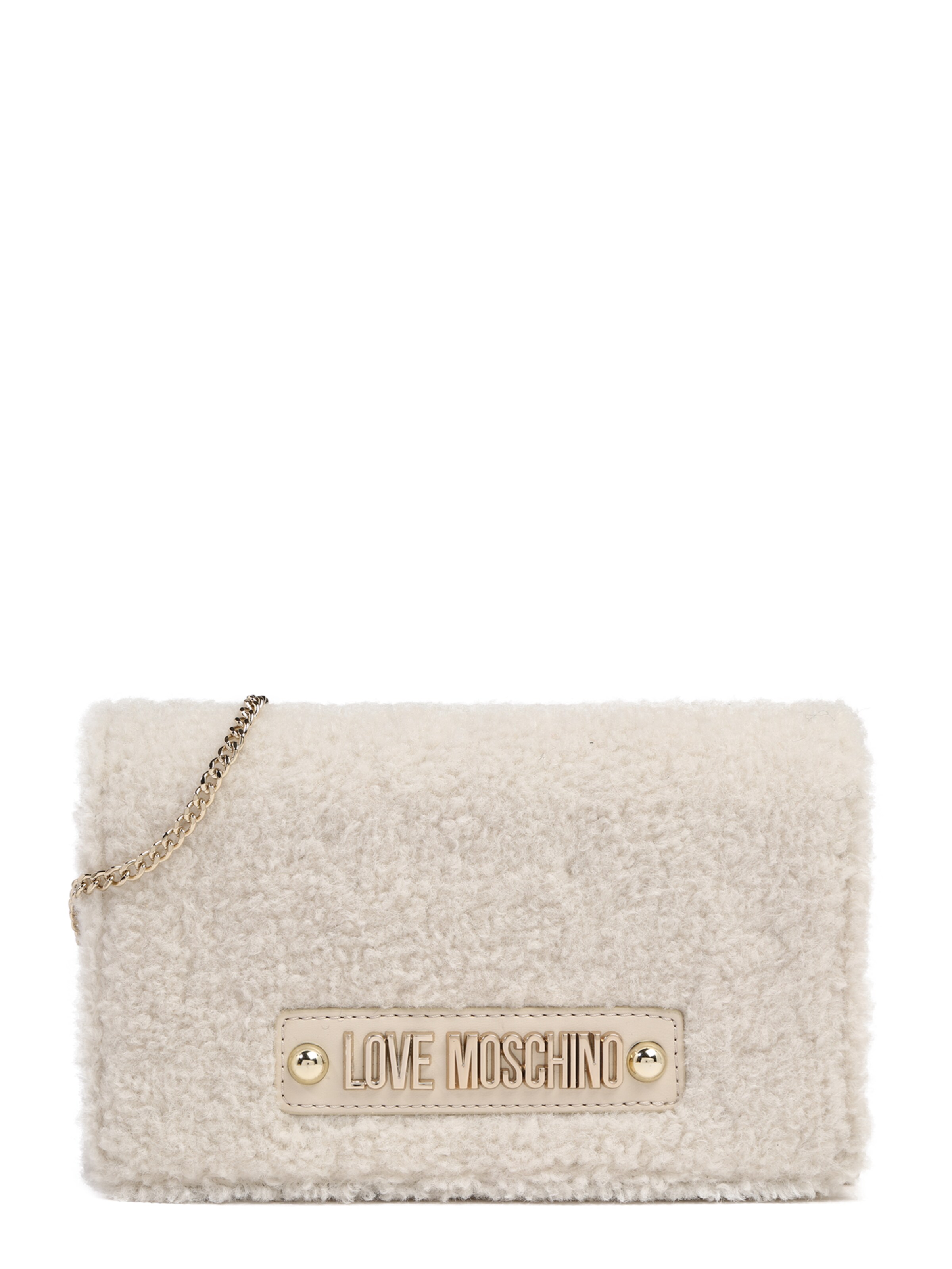 Love Moschino - Schoudertas 'BORSA SHEARLING AVORIO' in de kleur Offwhite