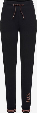 H.I.S Tapered Jogginghose in Schwarz: predná strana