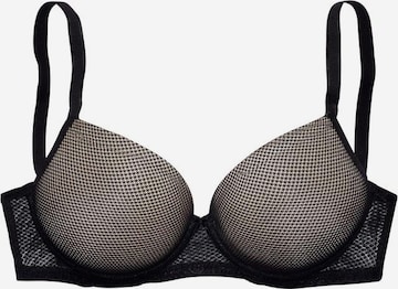 LASCANA T-shirt bra Bra 'Invisible Pink' in Black: front