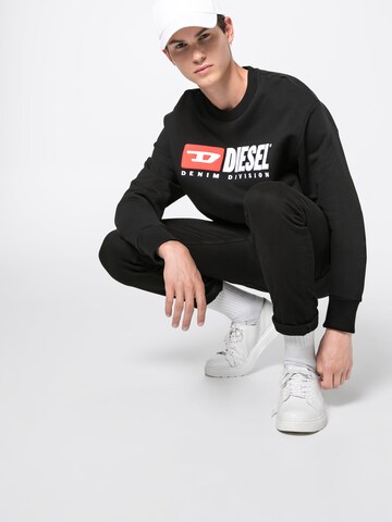 DIESEL Sweatshirt  'S Crew Division' in Schwarz