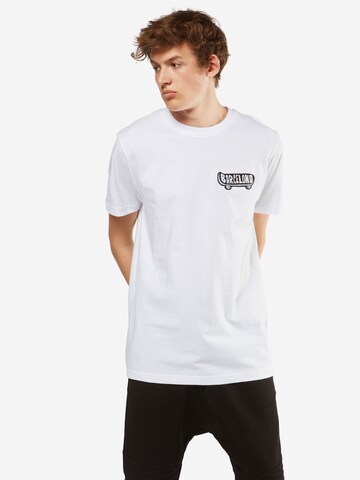 Mister Tee Shirt 'Barcelona' in Wit: voorkant