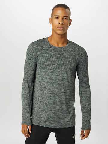 ASICS Slim fit Sportsweatshirt in Grijs: voorkant