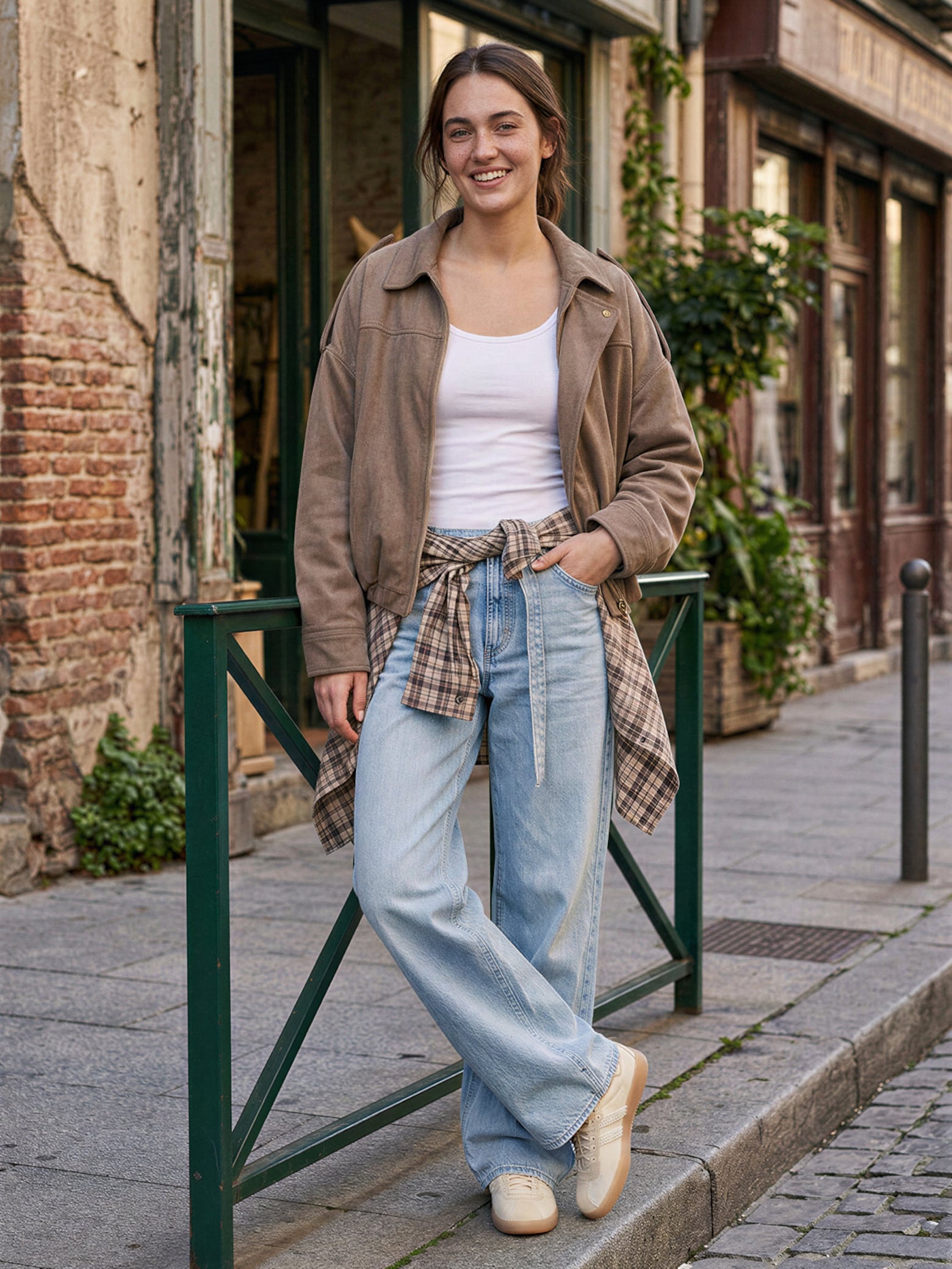 The AY Style Collective - Suede Jacket And Denim Look