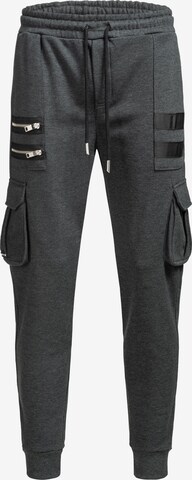Redbridge Tapered Cargo Pants in Grey: front