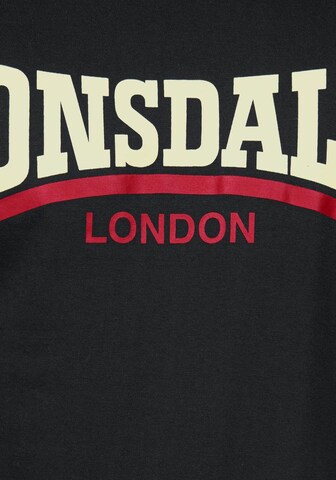 LONSDALE Футболка 'TWO TONE' в Черный