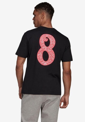 Tricou funcțional 'Lucky 8' de la ADIDAS SPORTSWEAR pe negru