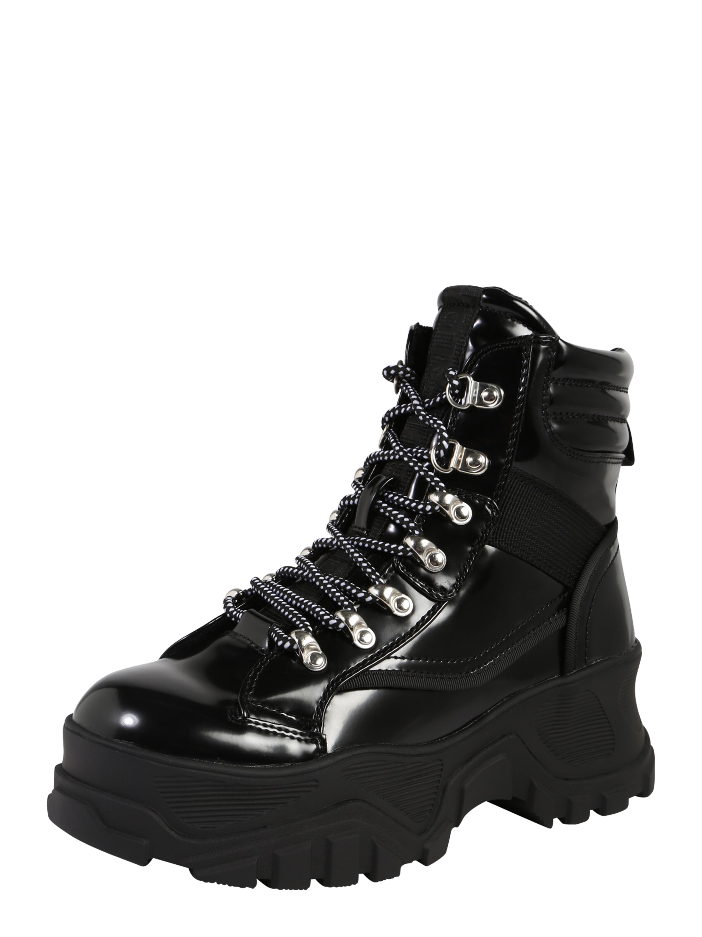 BUFFALO - Veterlaarzen 'FENDO' in de kleur Zwart