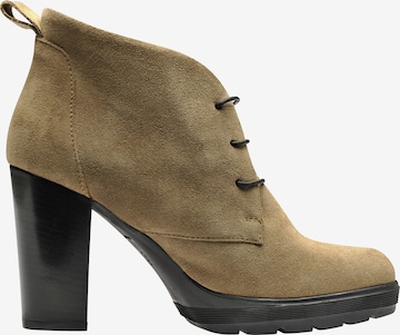 EVITA Lace-Up Ankle Boots in Beige