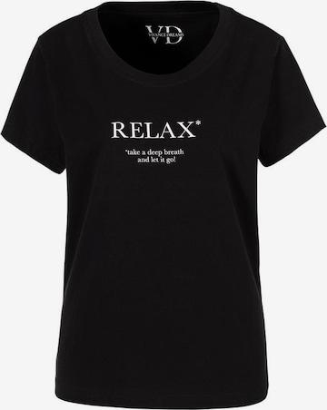 VIVANCE - Camiseta para dormir en negro: frente