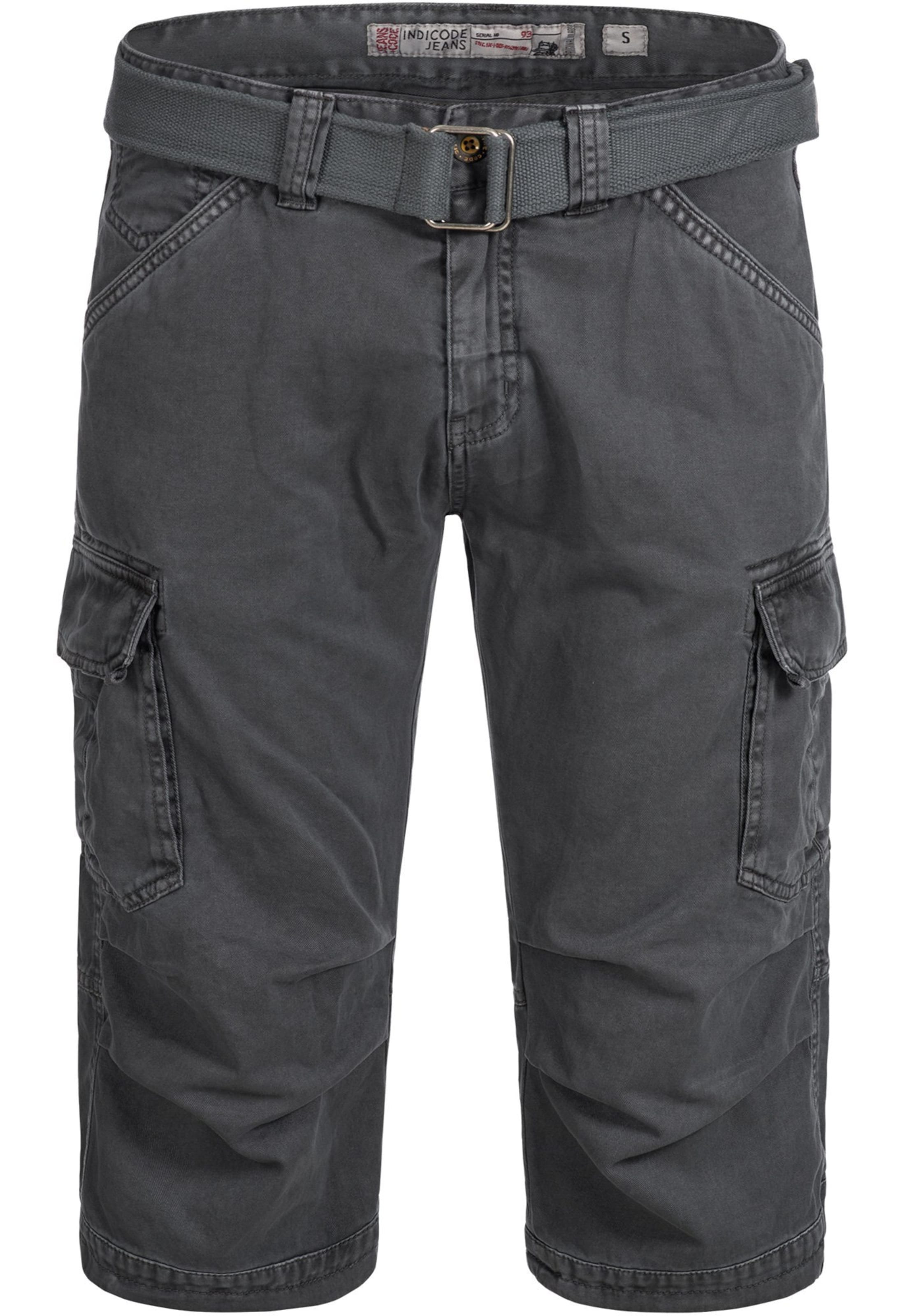 INDICODE JEANS Cargo trousers 'Nicolas' in Grey: front