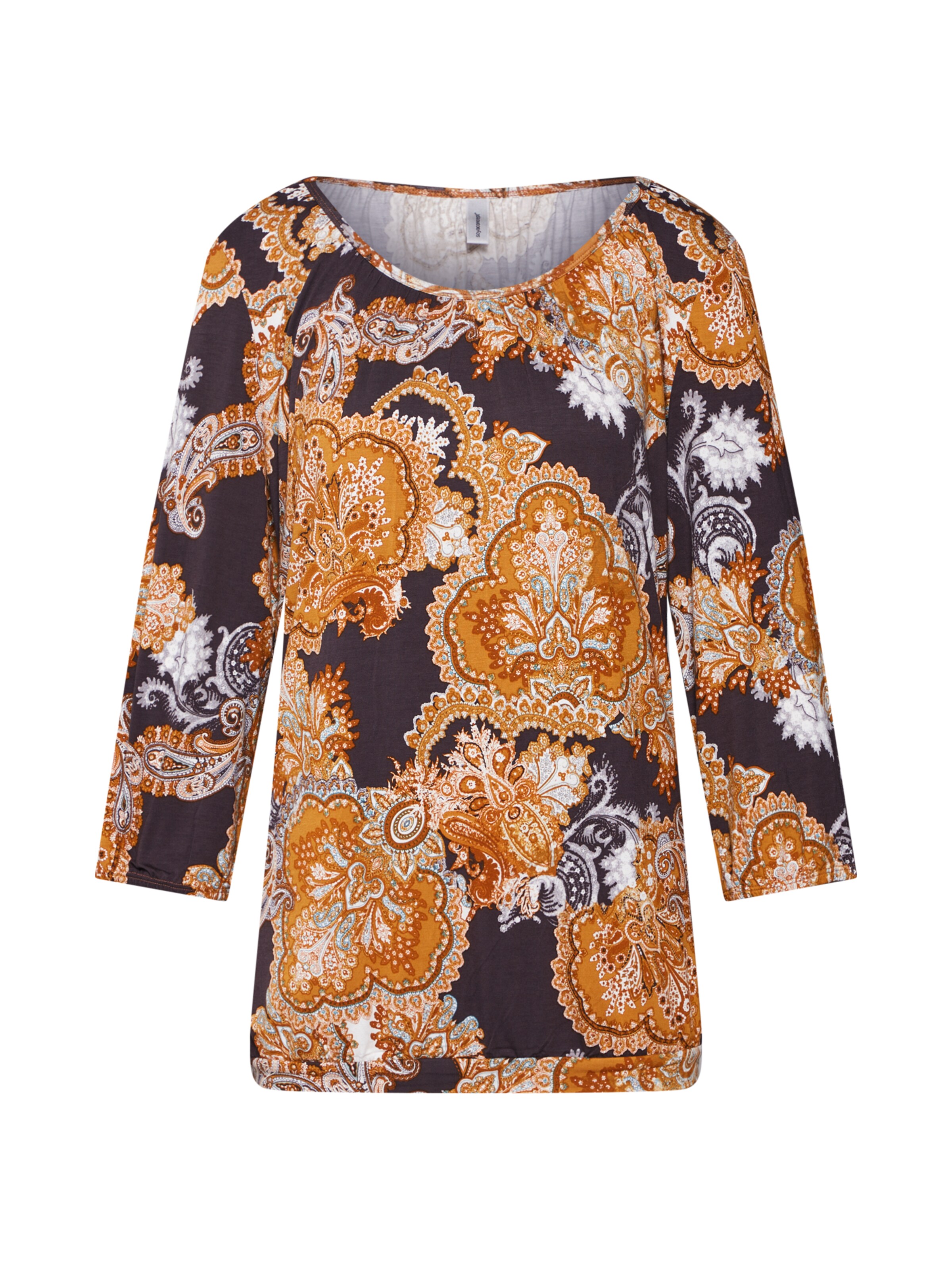 Soyaconcept Tunika 'SC-MARICA AOP' - zlatá žltá / čierna: Pohľad spredu