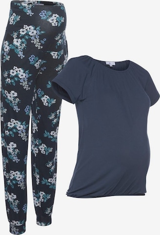 Neun Monate Pajama in Blue: front