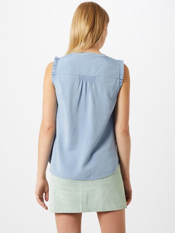 COMMA Regular Bluse in Blau