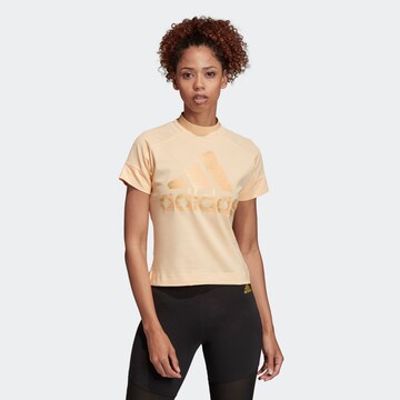 T-shirt fonctionnel ADIDAS SPORTSWEAR en orange : devant