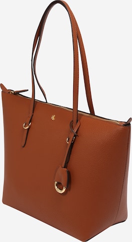 Lauren Ralph Lauren Shopper 'Keaton' in Bruin: zijkant